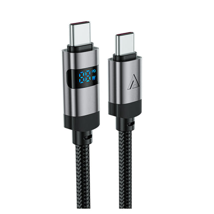 ACEFAST USB-C - USB-C cable with display 480Mb/s 66W 1.2m - black – image 3