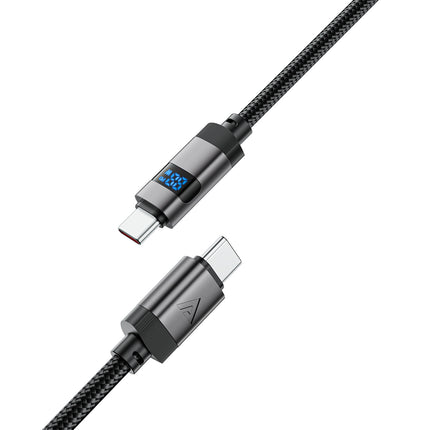 ACEFAST USB-C - USB-C cable with display 480Mb/s 66W 1.2m - black – image 4