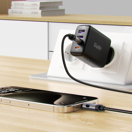 ACEFAST USB-C - USB-C cable with display 480Mb/s 66W 1.2m - black – image 7