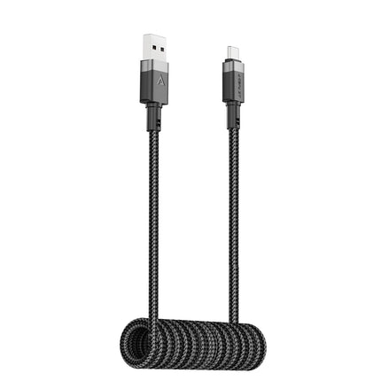 ACEFAST Spiral cable USB-A - USB-C 480Mb/s 3A 1.2m - black – image 2