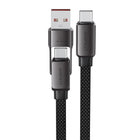 ACEFAST Cable USB-C - USB-A / USB-C 480Mb/s 3A 0.2m - black