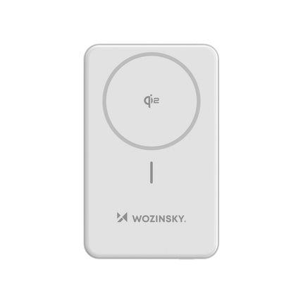 WOZINSKY Qi2 10000mAh Magnetic Powerbank with USB-A USB-C Stand 22.5W PD - White – image 3