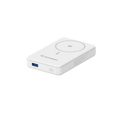 WOZINSKY Qi2 10000mAh Magnetic Powerbank with USB-A USB-C Stand 22.5W PD - White – image 5