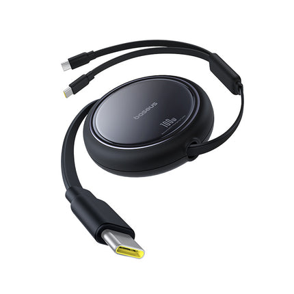 BASEUS Cable retractable USB-C - 2 x USB-C Bright Mirror Series 100W 1m - black – image 2