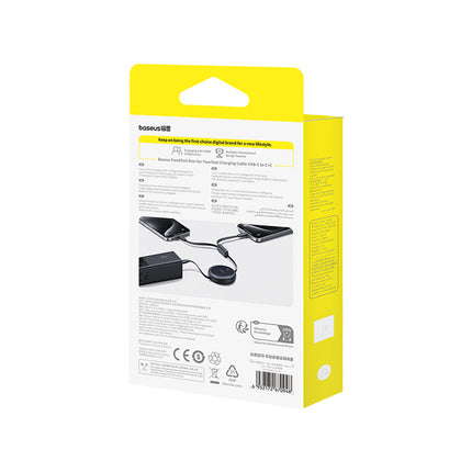 BASEUS Cable retractable USB-C - 2 x USB-C Bright Mirror Series 100W 1m - black – image 6
