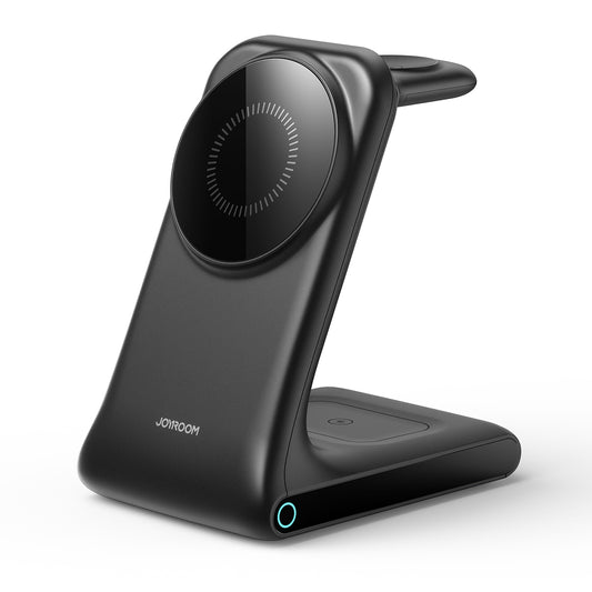 JOYROOM 3in1 wireless charger charging station with MagSafe - black