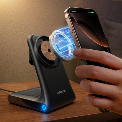 JOYROOM 3in1 wireless charger charging station with MagSafe - black – image 10