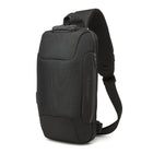 WOZINSKY Premium one-shoulder anti-theft city backpack with organizer and USB - black