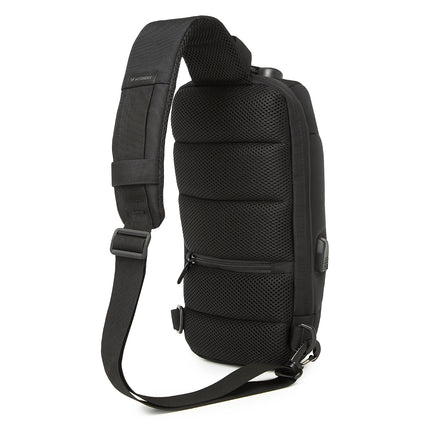 WOZINSKY Premium one-shoulder anti-theft city backpack with organizer and USB - black – image 3