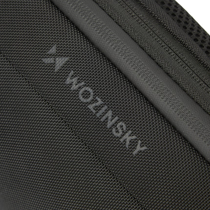 WOZINSKY Premium one-shoulder anti-theft city backpack with organizer and USB - black – image 5