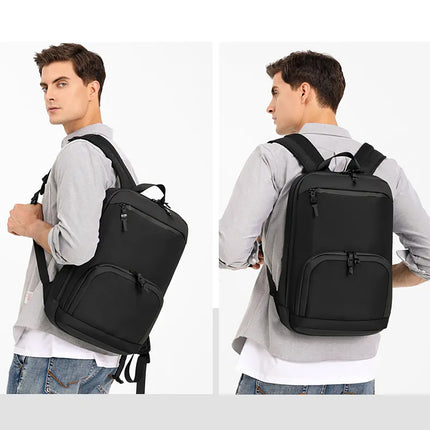 WOZINSKY Premium backpack for a 15.6'' laptop, waterproof, 42x11x30 cm - black – image 11