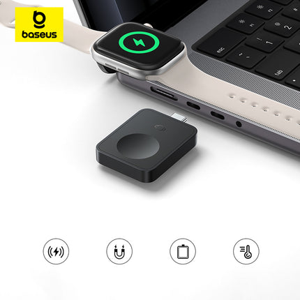 BASEUS Magnetic inductive charger for Apple Watch MagPro 2.5W - black – image 6