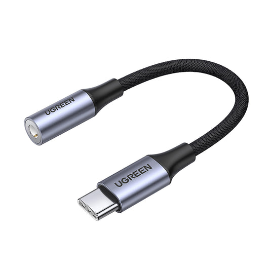 UGREEN Headphone adapter mini jack 3.5 mm (female) - USB-C (male) 10 cm - gray