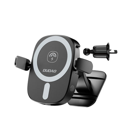 DUDAO Car phone holder with inductive charger for cockpit grille 15W - black – image 3