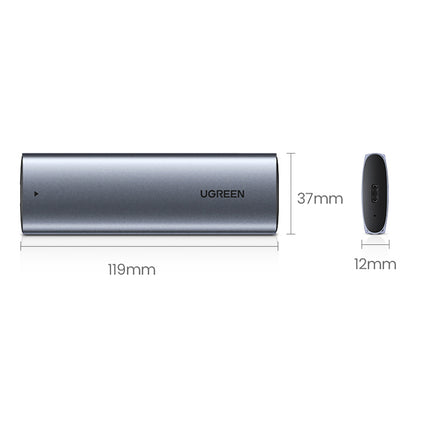 UGREEN M.2 NVMe 10Gbps drive bay housing + USB-C - USB-A / USB-C - USB-C cable - black – image 2