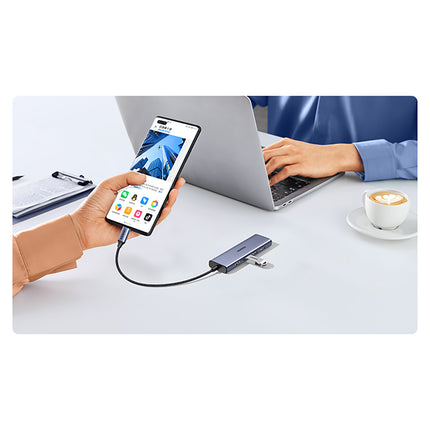 UGREEN 6in1 HUB Adapter USB-C - HDMI / USB-A / SD TF card reader - gray – image 10
