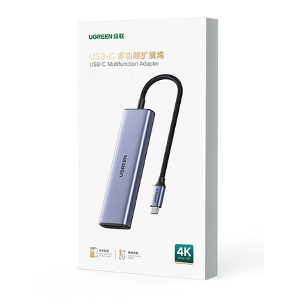 UGREEN 6in1 HUB Adapter USB-C - HDMI / USB-A / SD TF card reader - gray – image 3