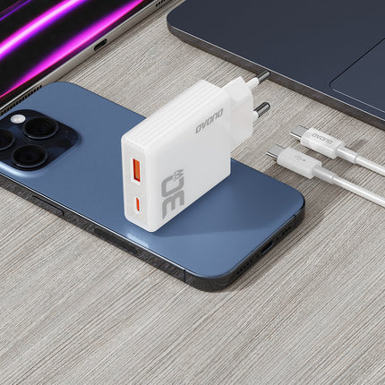 DUDAO GaN 30W USB-A - USB-C wall charger with USB-C cable - white – image 8