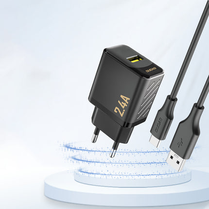 DUDAO 2.4A USB-A wall charger - black – image 2