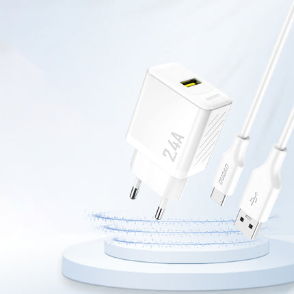 DUDAO 2.4A USB-A wall charger - white – image 2