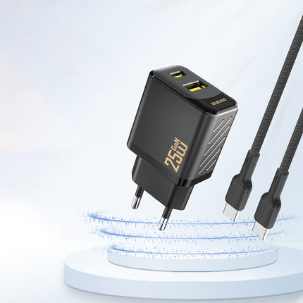 DUDAO 25W USB-A USB-C fast charger - black – image 3