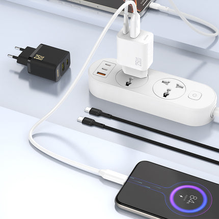 DUDAO 25W USB-A USB-C fast charger - white – image 3