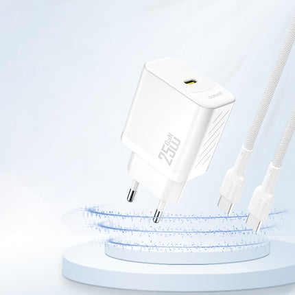 DUDAO 25W GaN USB-C wall charger - white – image 3