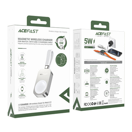 ACEFAST Wireless charger for Apple Watch 5W - silver – image 8