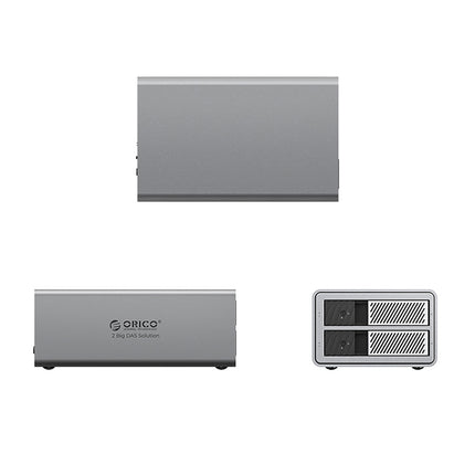 ORICO 9828RU3 disk array with RAID controller for 2 2.5'' / 3.5'' SATA HDD / SSD drives - gray – image 2