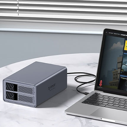 ORICO 9828RU3 disk array with RAID controller for 2 2.5'' / 3.5'' SATA HDD / SSD drives - gray – image 3