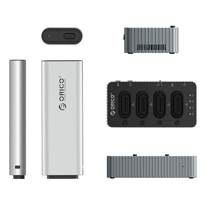 ORICO IT48N-C docking station with cloning function for 4 M.2 NVME drives - gray – image 2