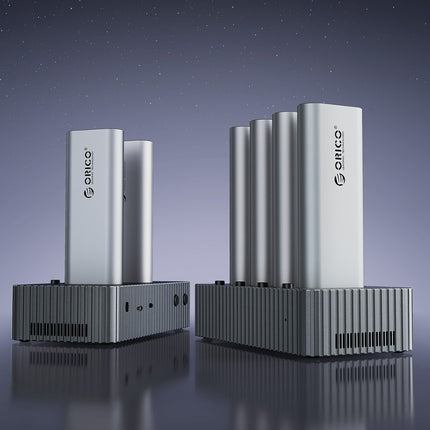 ORICO IT48N-C docking station with cloning function for 4 M.2 NVME drives - gray – image 4