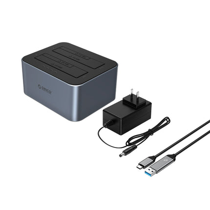 ORICO 6626C3-C-V1 docking station with offline cloning for 2 2.5'' / 3.5'' SATA HDD / SSD drives - gray – image 2