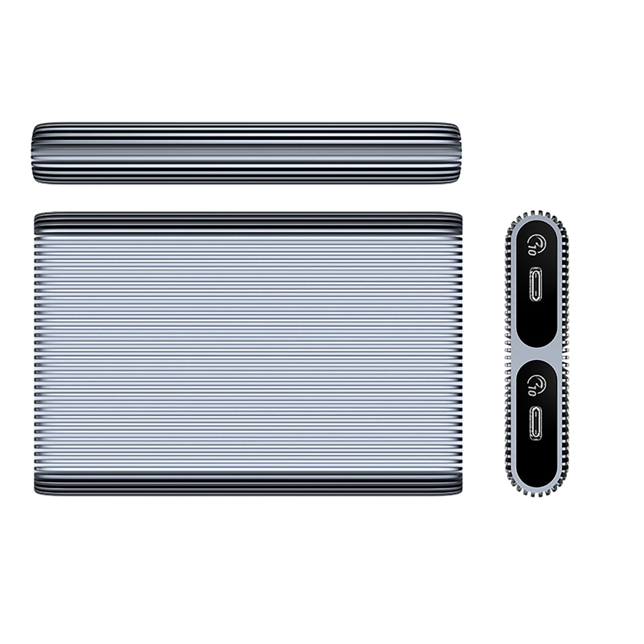 ORICO Pocket case AM2C3-2N for two M.2 NVME USB-C 10Gb/s drives - gray – image 2