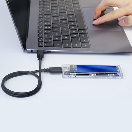 ORICO Pocket enclosure for TCM2-C3 M.2 NVME disk for USB-C 10Gb/s - blue-transparent – image 2