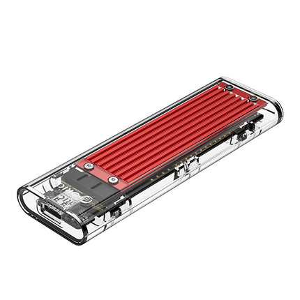 ORICO Pocket enclosure for TCM2-C3 M.2 NVME disk for USB-C 10Gb/s - red and transparent