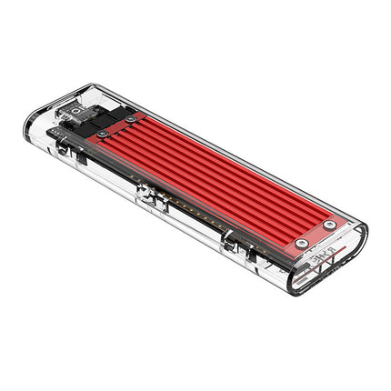 ORICO Pocket enclosure for TCM2-C3 M.2 NVME disk for USB-C 10Gb/s - red and transparent – image 2
