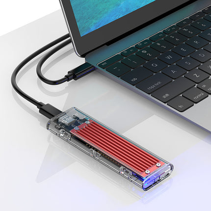 ORICO Pocket enclosure for TCM2-C3 M.2 NVME disk for USB-C 10Gb/s - red and transparent – image 4