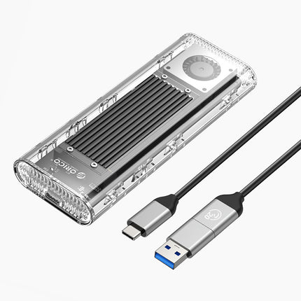 ORICO Pocket drive enclosure TCM2-G20 M.2 NVME USB-C 3.2 20Gb/s - silver-transparent