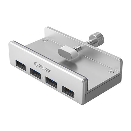 ORICO Hub splitter MH4PU with a clamp for a 4x USB-A monitor desk - silver