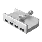 ORICO Hub splitter MH4PU with a clamp for a 4x USB-A monitor desk - silver
