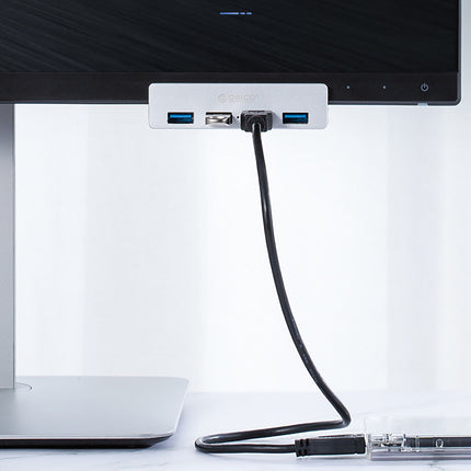 ORICO Hub splitter MH4PU with a clamp for a 4x USB-A monitor desk - silver – image 4