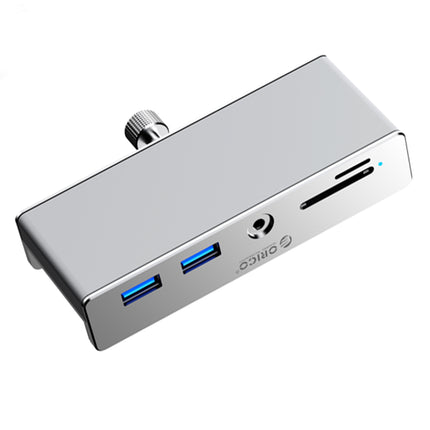 ORICO MH5PMM hub mounted on USB-C / USB-A SD TF 3.5mm Audio clamp - silver – image 2
