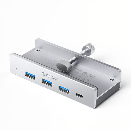 ORICO MH4PC hub mounted on USB-C / USB-A USB-C clamp - silver