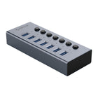 ORICO BT2U3-7AB hub with 7x USB-A switches - gray
