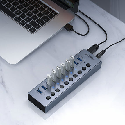 ORICO BT2U3-7AB hub with 7x USB-A switches - gray – image 11