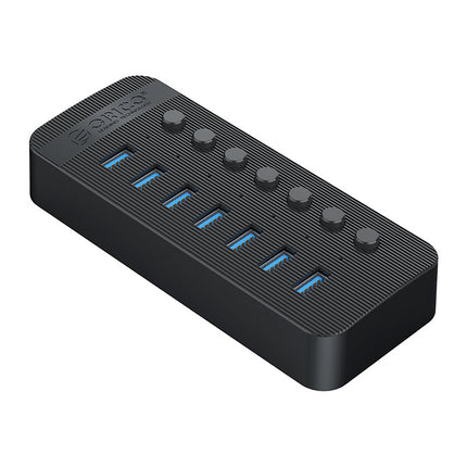 ORICO CT2U3-7AB hub with 7x USB-A switches - black