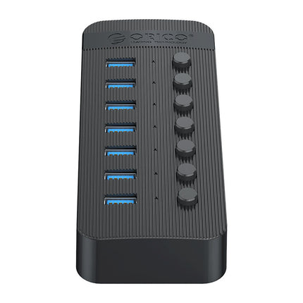 ORICO CT2U3-7AB hub with 7x USB-A switches - black – image 3
