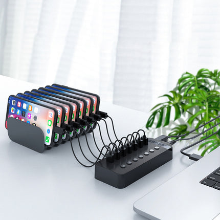 ORICO CT2U3-7AB hub with 7x USB-A switches - black – image 17