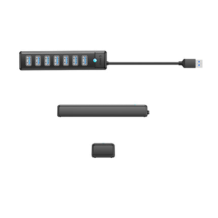 ORICO Hub splitter PW7U-U3 7x USB-A USB-C 5V 3A 1m - black – image 2